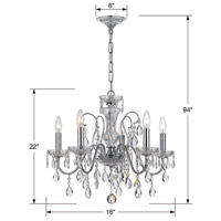 Crystorama 3025-CH-CL-MWP Butler 5 Light 23 inch Polished Chrome Chandelier Ceiling Light in Chrome (CH), Clear Hand Cut 3025-CH-CL-MWP_4_.jpg thumb