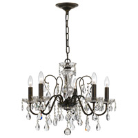 Crystorama 3025-EB-CL-MWP Butler 5 Light 23 inch English Bronze Chandelier Ceiling Light in English Bronze (EB), Clear Hand Cut 3025-EB-CL-MWP_1_.jpg thumb