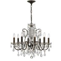 Crystorama 3028-EB-CL-MWP Butler 8 Light 26 inch English Bronze Chandelier Ceiling Light in English Bronze (EB), Clear Hand Cut photo thumbnail