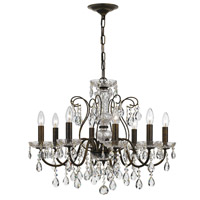 Crystorama 3028-EB-CL-MWP Butler 8 Light 26 inch English Bronze Chandelier Ceiling Light in English Bronze (EB), Clear Hand Cut 3028-EB-CL-MWP_1_.jpg thumb