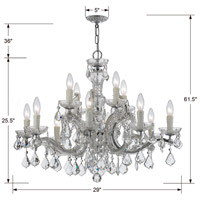 Crystorama 4379-CH-CL-I Maria Theresa 12 Light 30 inch Polished Chrome Chandelier Ceiling Light in Polished Chrome (CH), Clear Hand Cut 4379-CH-CL-I_1_.jpg thumb
