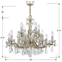 Crystorama 4379-GD-CL-MWP Maria Theresa 12 Light 30 inch Gold Chandelier Ceiling Light in Gold (GD), Clear Hand Cut 4379-GD-CL-MWP_1_.jpg thumb