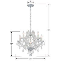 Crystorama 4405-CH-CL-I Maria Theresa 6 Light 20 inch Polished Chrome Mini Chandelier Ceiling Light in Polished Chrome (CH), Clear Italian 4405-CH-CL-I_4_.jpg thumb