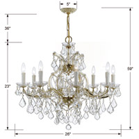 Crystorama 4408-GD-CL-S Maria Theresa 9 Light 26 inch Gold Chandelier Ceiling Light in Gold (GD), Clear Swarovski Strass alternative photo thumbnail