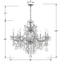 Crystorama 4409-CH-CL-MWP Maria Theresa 9 Light 28 inch Polished Chrome Chandelier Ceiling Light in Polished Chrome (CH), Clear Hand Cut 4409-CH-CL-MWP_1_.jpg thumb