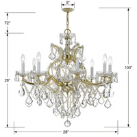 Crystorama 4409-GD-CL-MWP Maria Theresa 9 Light 28 inch Gold Chandelier Ceiling Light in Gold (GD), Clear Hand Cut 4409-GD-CL-MWP_1_.jpg thumb