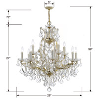 Crystorama 4412-GD-CL-MWP Maria Theresa 13 Light 29 inch Gold Chandelier Ceiling Light in Gold (GD), Clear Hand Cut 4412-GD-CL-MWP_1_.jpg thumb