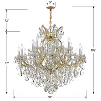 Crystorama 4418-GD-CL-S Maria Theresa 19 Light 35 inch Gold Chandelier Ceiling Light in Gold (GD), Clear Swarovski Strass 4418-GD-CL-S_1_.jpg thumb