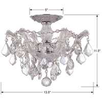 Crystorama 4430-CH-CL-MWP Maria Theresa 3 Light 14 inch Polished Chrome Semi Flush Ceiling Light in Polished Chrome (CH), Clear Hand Cut alternative photo thumbnail