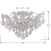 Crystorama 4437-CH-CL-MWP Maria Theresa 5 Light 19 inch Polished Chrome Semi Flush Ceiling Light in Polished Chrome (CH), Clear Hand Cut 4437-CH-CL-MWP_1_.jpg thumb