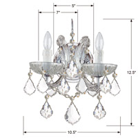 Crystorama 4472-CH-CL-SAQ Maria Theresa 2 Light 11 inch Polished Chrome Wall Sconce Wall Light in Swarovski Spectra (SAQ), Polished Chrome (CH), 10.5-in Width alternative photo thumbnail