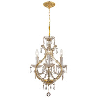Crystorama 4473-GD-CL-MWP Maria Theresa 4 Light 12 inch Gold Mini Chandelier Ceiling Light in Gold (GD), 3, Clear Hand Cut 4473-GD-CL-MWP_2_.jpg thumb