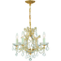 Crystorama 4474-GD-CL-I Maria Theresa 4 Light 17 inch Gold Mini Chandelier Ceiling Light thumb