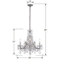 Crystorama 4476-CH-CL-S Maria Theresa 5 Light 20 inch Polished Chrome Mini Chandelier Ceiling Light in Polished Chrome (CH), Clear Swarovski Strass 4476-CH-CL-S_4_.jpg thumb