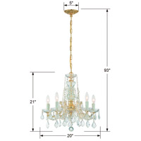 Crystorama 4476-GD-CL-MWP Maria Theresa 5 Light 20 inch Gold Mini Chandelier Ceiling Light in Gold (GD), Clear Hand Cut 4476-GD-CL-MWP_4_.jpg thumb