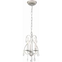 Crystorama 5013-OS-CL-MWP Ashton 3 Light 10 inch Olde Silver Mini Chandelier Ceiling Light in Hand Cut, Olde Silver (OS) photo thumbnail