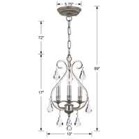 Crystorama 5013-OS-CL-MWP Ashton 3 Light 10 inch Olde Silver Mini Chandelier Ceiling Light in Hand Cut, Olde Silver (OS) 5013-OS-CL-MWP_4_.jpg thumb