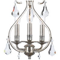 Crystorama 5013-OS-CL-MWP Ashton 3 Light 10 inch Olde Silver Mini Chandelier Ceiling Light in Hand Cut, Olde Silver (OS) alternative photo thumbnail