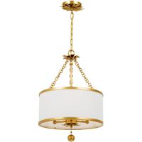 Crystorama 513-GA Broche 3 Light 14 inch Antique Gold Chandelier Ceiling Light in Antique Gold (GA) photo thumbnail