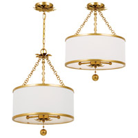 Crystorama 513-GA Broche 3 Light 14 inch Antique Gold Chandelier Ceiling Light in Antique Gold (GA) alternative photo thumbnail