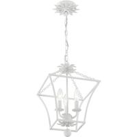 Crystorama 514-MT Broche 3 Light 11 inch Matte White Hanging Lantern Ceiling Light photo thumbnail