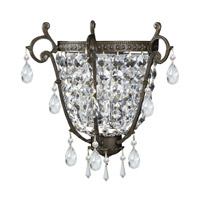 Crystorama Lighting Manchester 2 Light Wall Sconce in English Bronze & Swaroski Strass - Clear 5180-EB-CL-S photo thumbnail