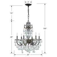 Crystorama 5196-EB-CL-MWP Legacy 6 Light 23 inch English Bronze Chandelier Ceiling Light in Clear Hand Cut 5196-EB-CL-MWP_1_.jpg thumb
