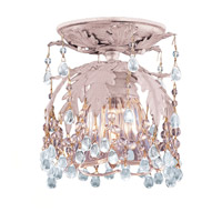 Crystorama Melrose 1 Light Semi-Flush Mount in Blush, Clear Crystal 5230-BH-CLEAR photo thumbnail