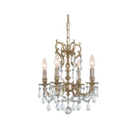 Crystorama Gramercy 4 Light Mini Chandelier in Aged Brass 5524-AG-CL-MWP photo thumbnail