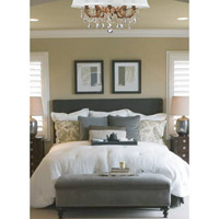Crystorama Brentwood 5 Light Chandelier in Olde Brass 5535-OB-SMW-CLM thumb