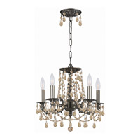 Crystorama Gramercy 5 Light Mini Chandelier in Pewter 5545-PW-GT-MWP thumb