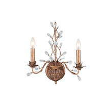 Crystorama Lighting Bethany 2 Light Wall Sconce in Etruscan Gold & Hand Polished 5602-EG thumb