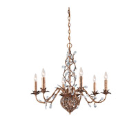 Crystorama Lighting Bethany 6 Light Chandelier in Etruscan Gold & Hand Polished 5606-EG photo thumbnail