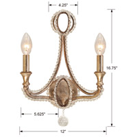 Crystorama 6762-DT Garland 2 Light 12 inch Distressed Twilight Wall Sconce Wall Light 6762-DT_1_.jpg thumb