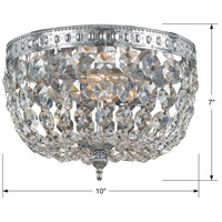 Crystorama 710-CH-CL-S Ceiling Mount 2 Light 10 inch Polished Chrome Flush Mount Ceiling Light in Chrome (CH), Clear Swarovski Strass 710-CH-CL-S_1_.jpg thumb
