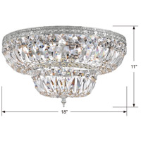 Crystorama 718-CH-CL-MWP Ceiling Mount 4 Light 18 inch Polished Chrome Flush Mount Ceiling Light in Polished Chrome (CH), Clear Hand Cut alternative photo thumbnail