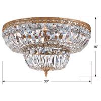 Crystorama 730-OB-CL-MWP Ceiling Mount 8 Light 30 inch Olde Brass Flush Mount Ceiling Light in Clear Hand Cut 730-OB-CL-MWP_1_.jpg thumb