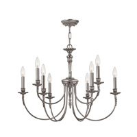 Crystorama Hadley 9 Light Chandelier in Pewter 7679-PW thumb