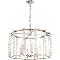Crystorama 8856-PN Carson 6 Light 28 inch Polished Nickel Chandelier Ceiling Light photo thumbnail
