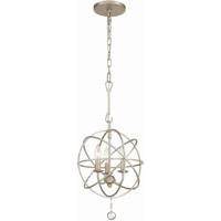 Crystorama 9225-OS Solaris 3 Light 13 inch Olde Silver Mini Chandelier Ceiling Light in Olde Silver (OS), 12.5-in Width photo thumbnail