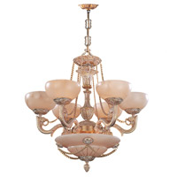 Crystorama Bravado Alabaster 9 Light Chandelier in French White 966-WH photo thumbnail