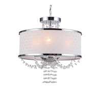 Crystorama 9804-CH Allure 3 Light 14 inch Polished Chrome Mini Chandelier Ceiling Light photo thumbnail