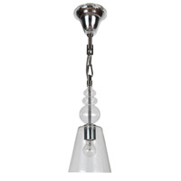 Crystorama 9840-CH-CL Harper 1 Light 7 inch Polished Chrome Pendant Ceiling Light thumb