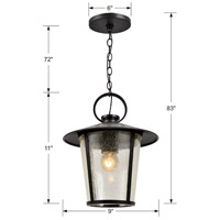 Crystorama AND-9203-SD-MK Andover 1 Light 9 inch Matte Black Outdoor Chandelier AND-9203-SD-MK_4_.jpg thumb
