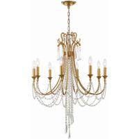Crystorama ARC-1908-GA-CL-MWP Arcadia 8 Light 26 inch Antique Gold Chandelier Ceiling Light in Antique Gold (GA) thumb