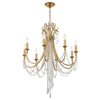 Crystorama ARC-1908-GA-CL-MWP Arcadia 8 Light 26 inch Antique Gold Chandelier Ceiling Light in Antique Gold (GA) alternative photo thumbnail
