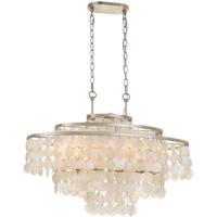 Crystorama BRI-3009-SA Brielle 6 Light 30 inch Antique Silver Chandelier Ceiling Light thumb
