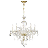 Crystorama CAN-A1306-PB-CL-MWP Candace 5 Light 25 inch Polished Brass Chandelier Ceiling Light in Polished Brass (PB), Clear Hand Cut CAN-A1306-PB-CL-MWP_5_.jpg thumb
