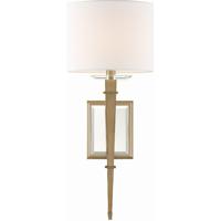 Crystorama CLI-231-AG Clifton 1 Light 8 inch Aged Brass Wall Sconce Wall Light in Aged Brass (AG) thumb