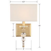 Crystorama CLO-8892-AG Clover 1 Light 10 inch Aged Brass Wall Sconce Wall Light in Aged Brass (AG) alternative photo thumbnail